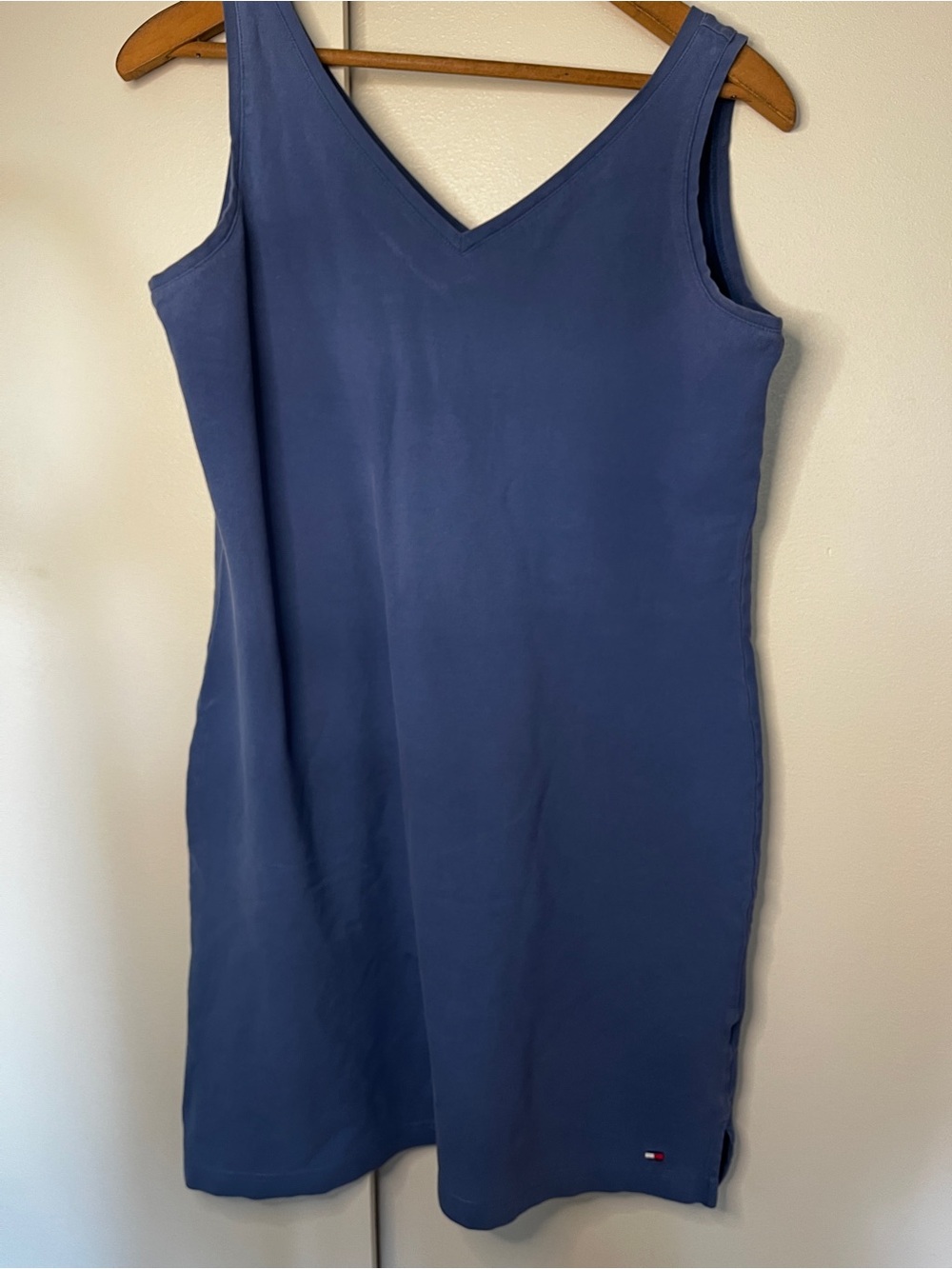 Tommy Hilfiger Sleeveless V-Neck Tunic Dress in Denim Blue